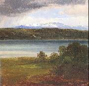 Christian Ernst Bernhard Morgenstern View across Lake Starnberg to the Benedikte oil painting reproduction